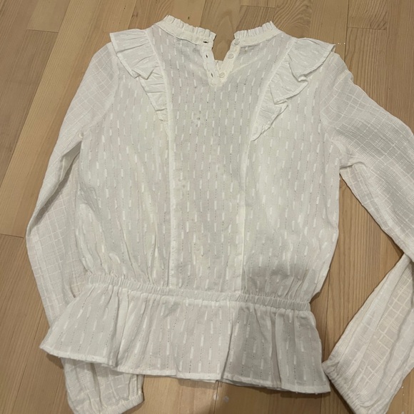 White Ruffled Blouse - Picture 4 of 4